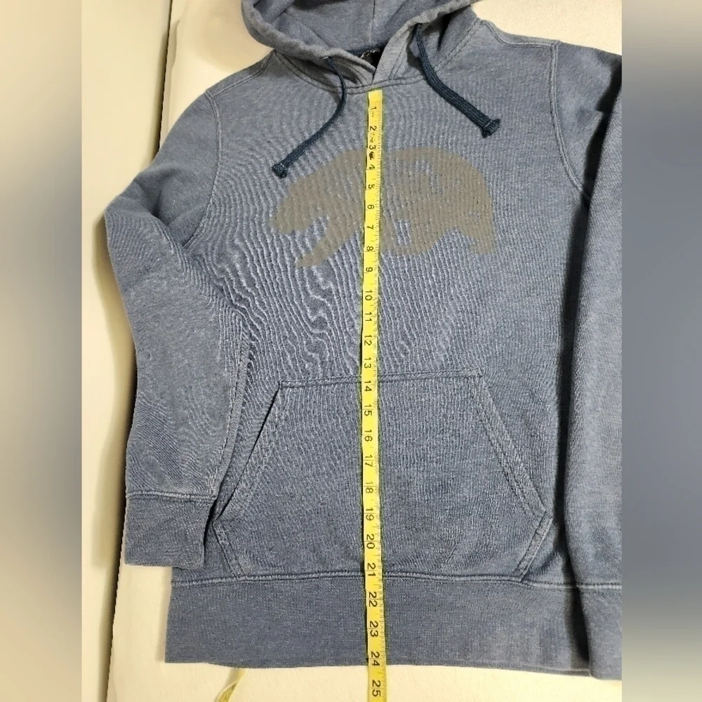 The North Face hoodie mens size small blue excellent condition bear  logo - Picture 4 of 10